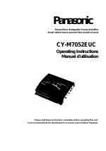 Panasonic stereo/mono bridgeable power amplifier cy-m7052euc