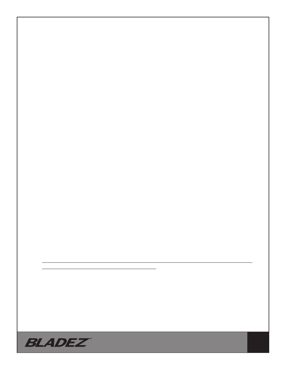 Renseignements relatifs à la sécurité Bladez Fitness Fusion GS Indoor