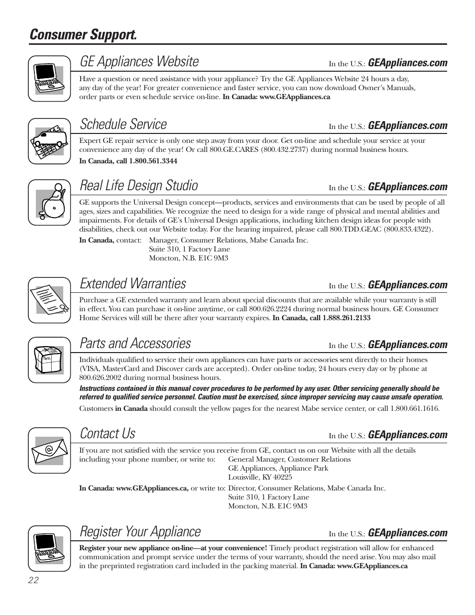 Consumer Support Consumer Support Ge Appliances Website Schedule Service Ge Jgp330 Fr Manuel D Utilisation Page 22 40