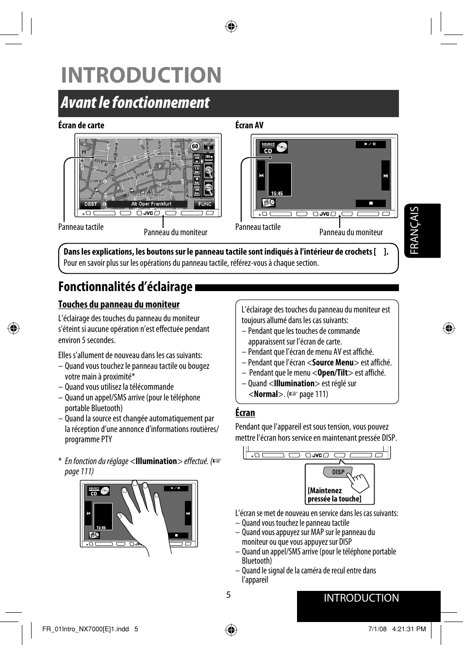 Сенсорный экран JVC KW-nx7000