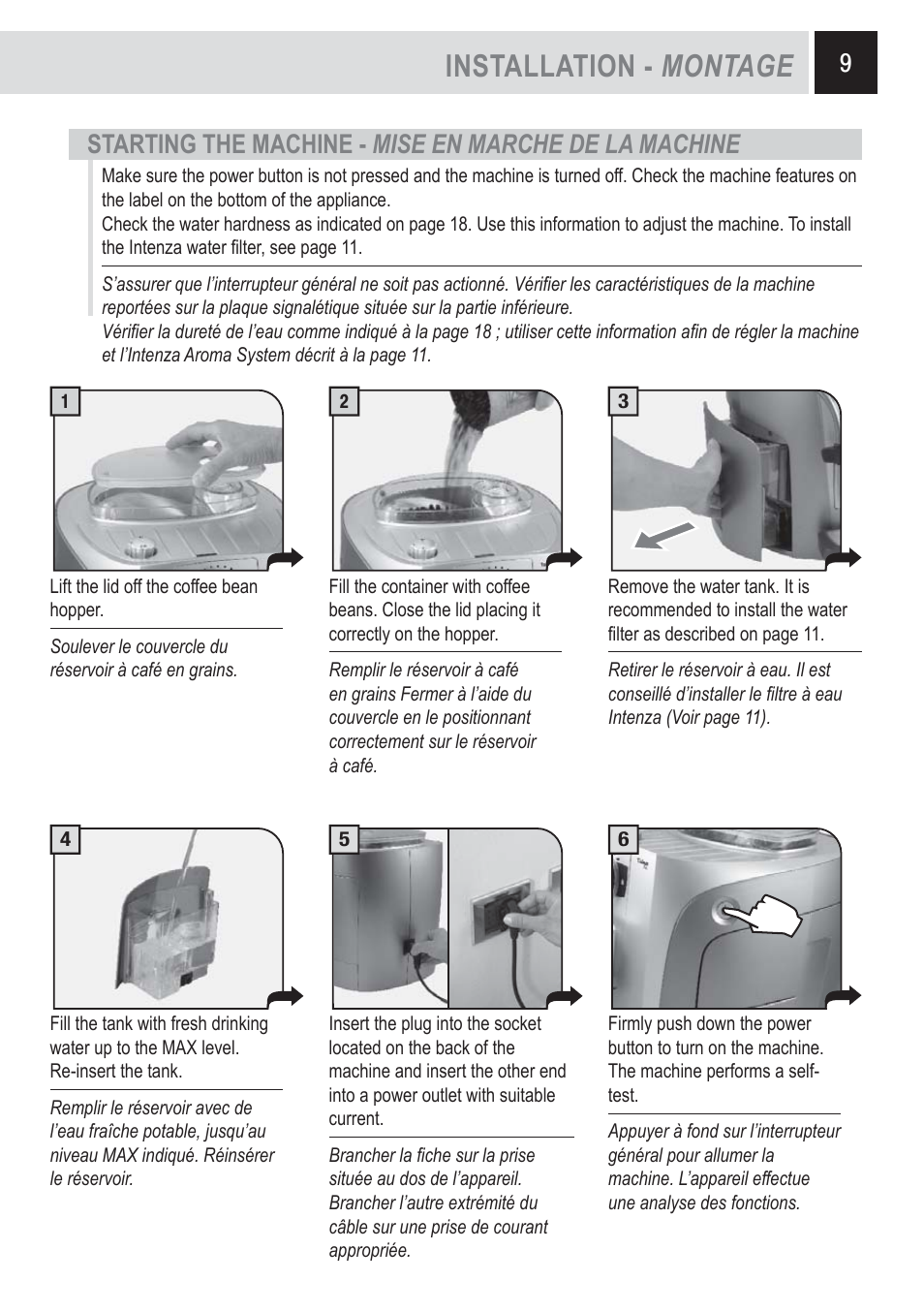 Installation montage Philips Saeco Talea Giro Plus Manuel d