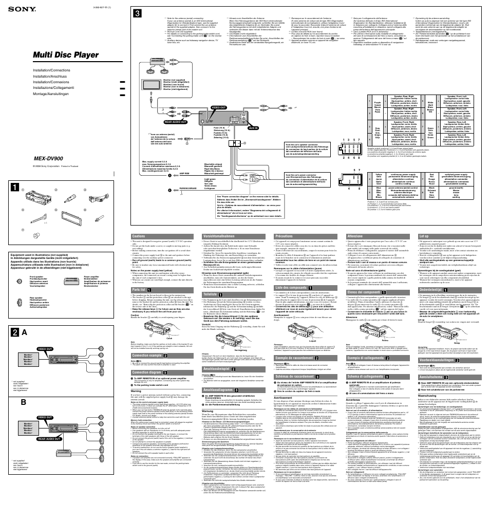 Sony MEX-DV900 Manuel d'utilisation | Pages: 2