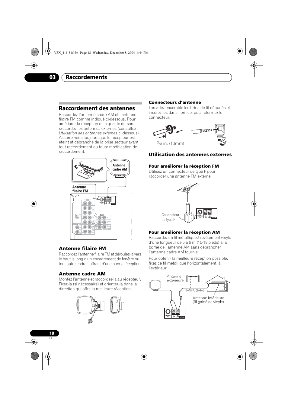 Antenne filaire pour reception radio fm - Achat / Vente pas cher