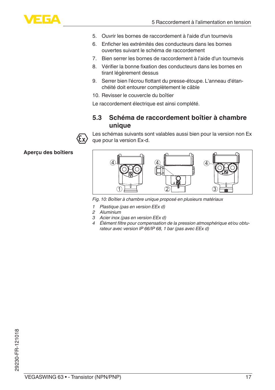 3 Schema De Raccordement Boitier A Chambre Unique Vega Vegaswing 63 Transistor Npn Pnp Manuel D Utilisation Page 17 40 3 Schema De Raccordement Boitier A Chambre Unique Vega Vegaswing 63 Transistor Npn Pnp Manuel D Utilisation Page 17 40