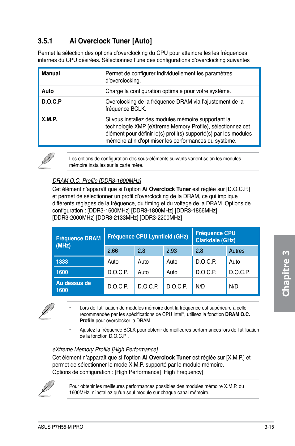Chapitre 3 1 Ai Overclock Tuner Auto Asus P7h55 M Pro Manuel D Utilisation Page 69 104 Chapitre 3 1 Ai Overclock Tuner Auto Asus P7h55 M Pro Manuel D Utilisation Page 69 104