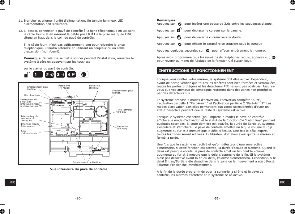 ELRO HA68S Multizone professional alarm system USERS MANUAL Manuel d