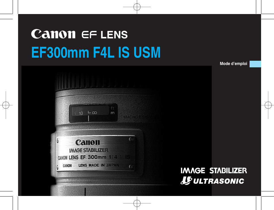 Canon EF 300mm f4L IS USM Manuel d'utilisation Pages 15 Mode Original