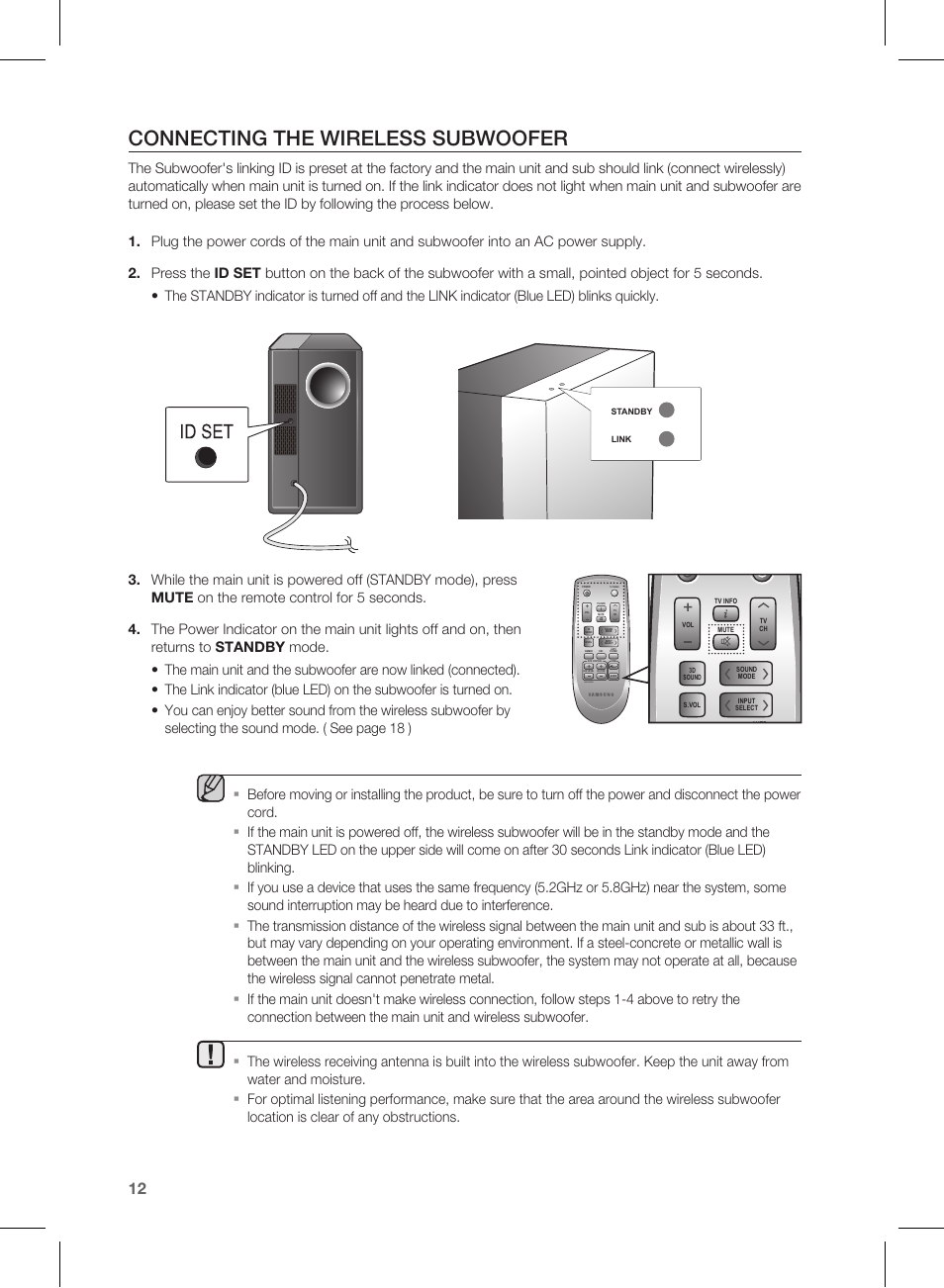id set samsung subwoofer