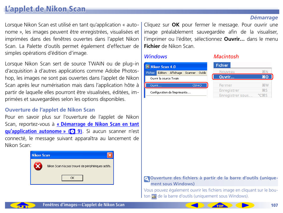 L’applet de nikon scan | Nikon Scan Manuel d'utilisation | Page 107 / 139