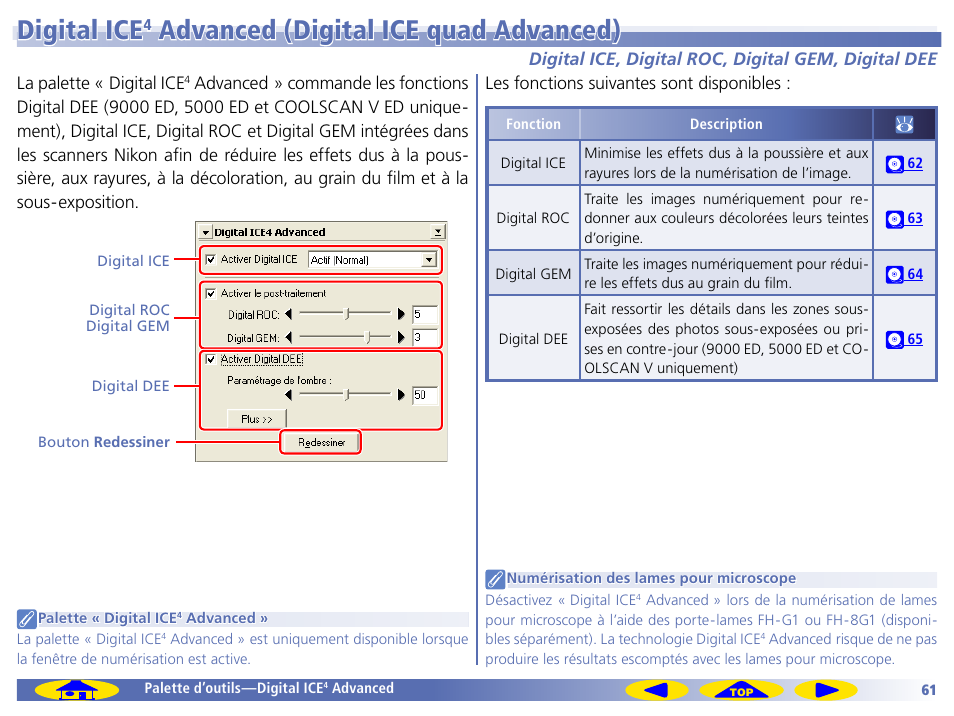 Digital ice4 advanced, Digital ice, Advanced | Advanced (digital ice quad advanced) | Nikon Scan Manuel d'utilisation | Page 61 / 139