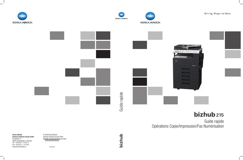 Konica Minolta Bizhub 215 Manuel d'utilisation | Pages: 126