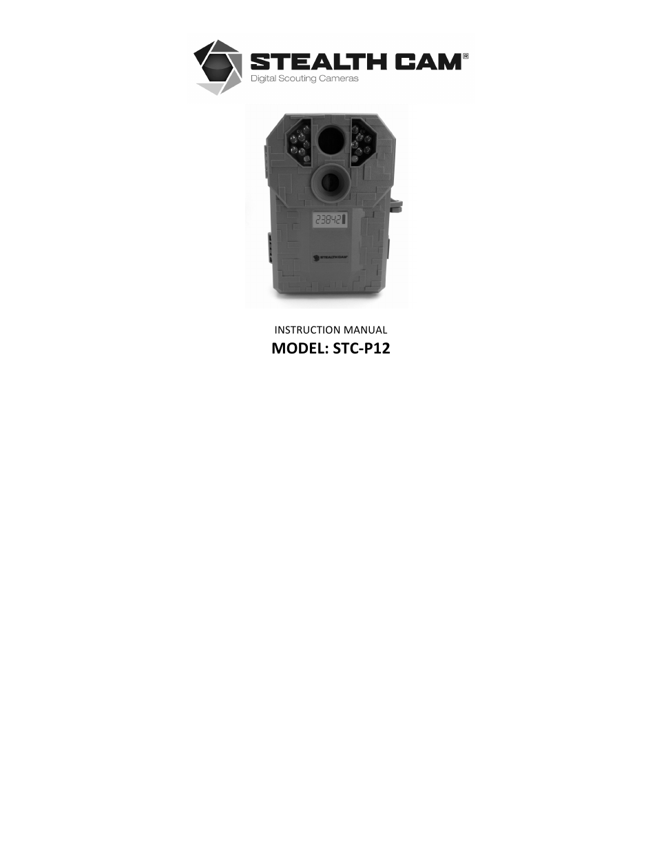 Stealth Cam STCP12 Manuel d