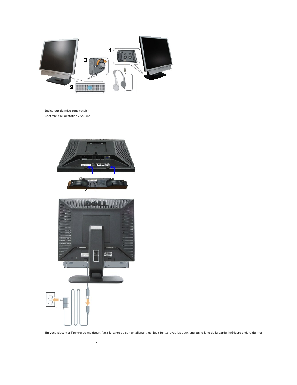Fixation de la barre de son au moniteur | Dell SE197FP Monitor Manuel  d'utilisation | Page 24 / 30