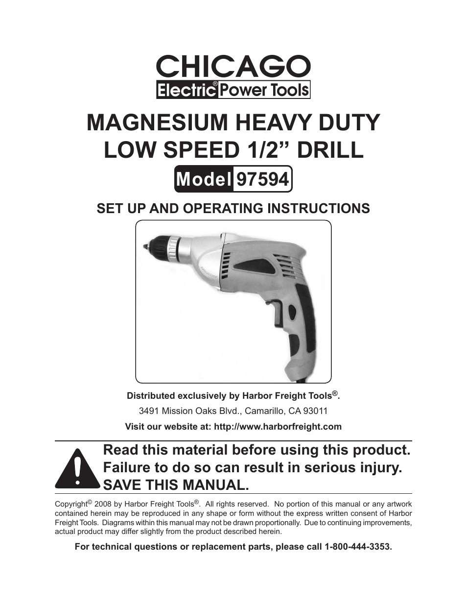 chicago electric power tools parts