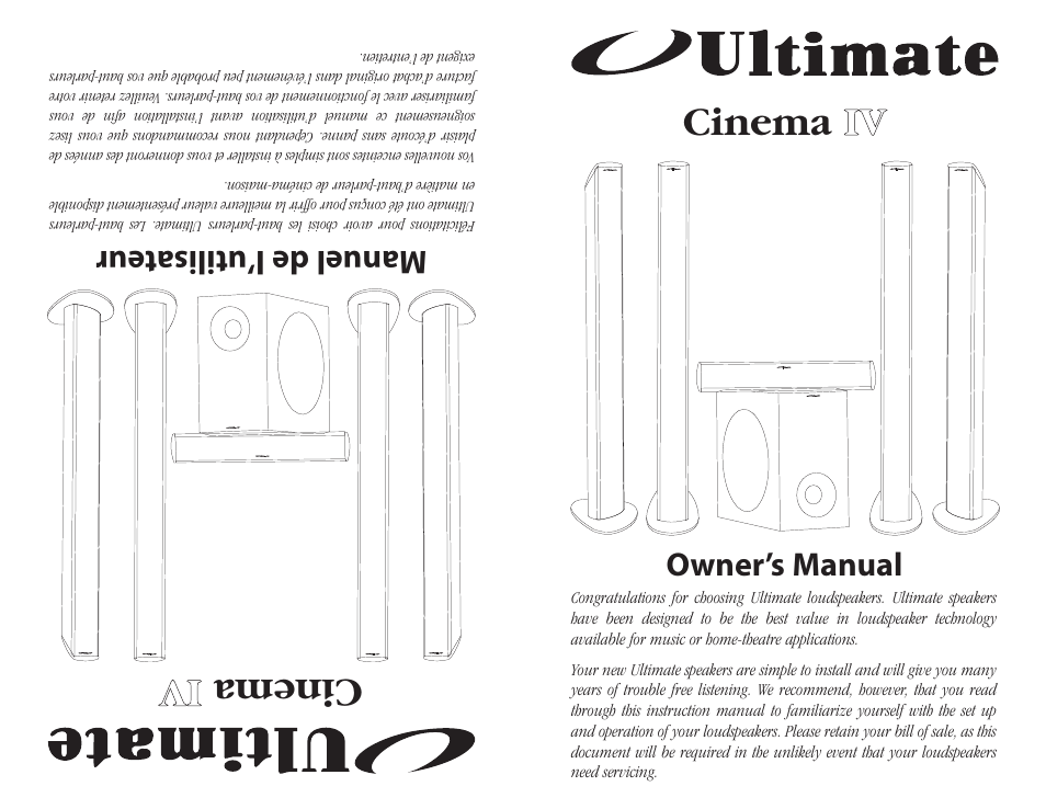 Ultimate-sound Cinema 4 Manuel d'utilisation | Pages: 2
