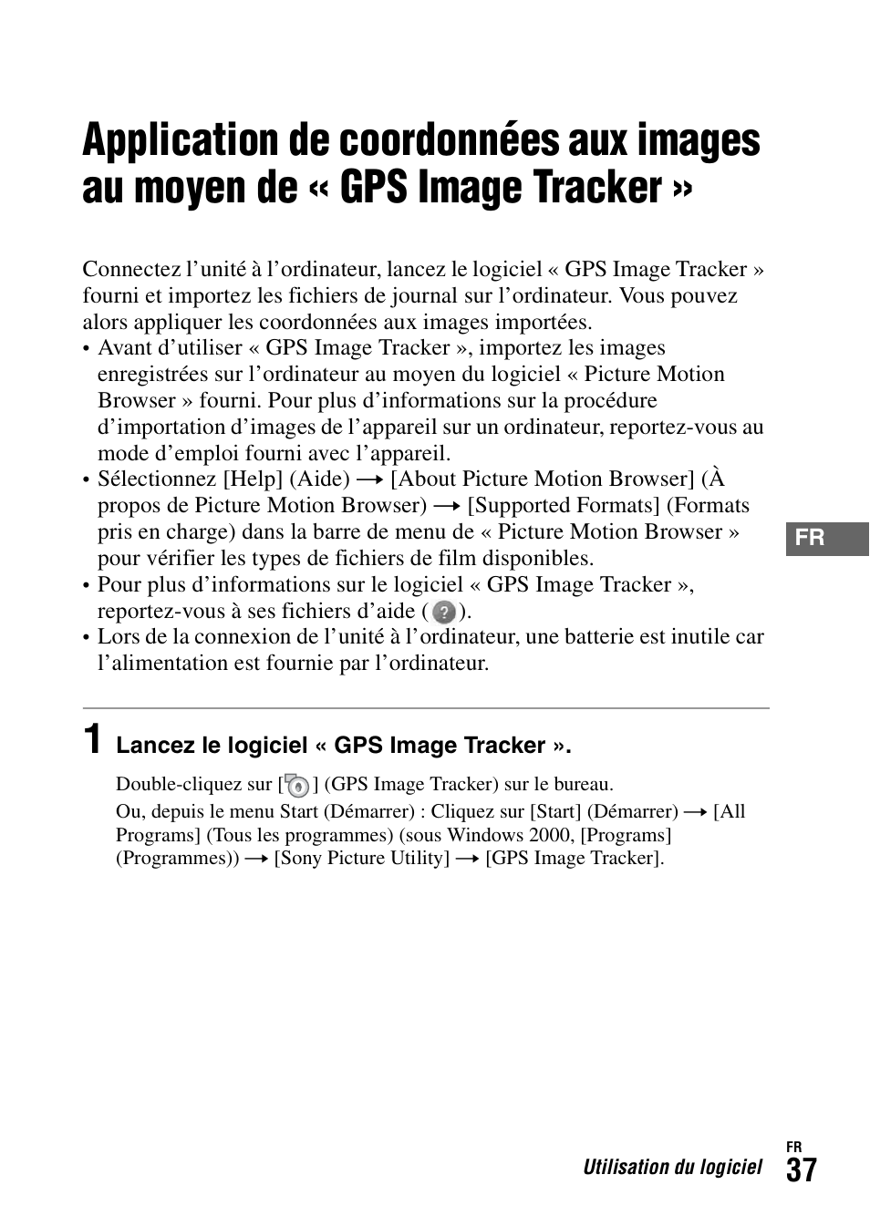 Sony GPS-CS1KASP Manuel d'utilisation | Page 79 / 91
