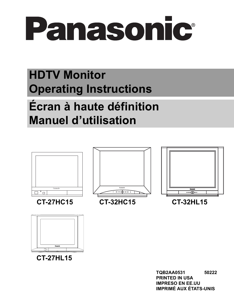 Panasonic CT-32HC15 Manuel d'utilisation | Pages: 56