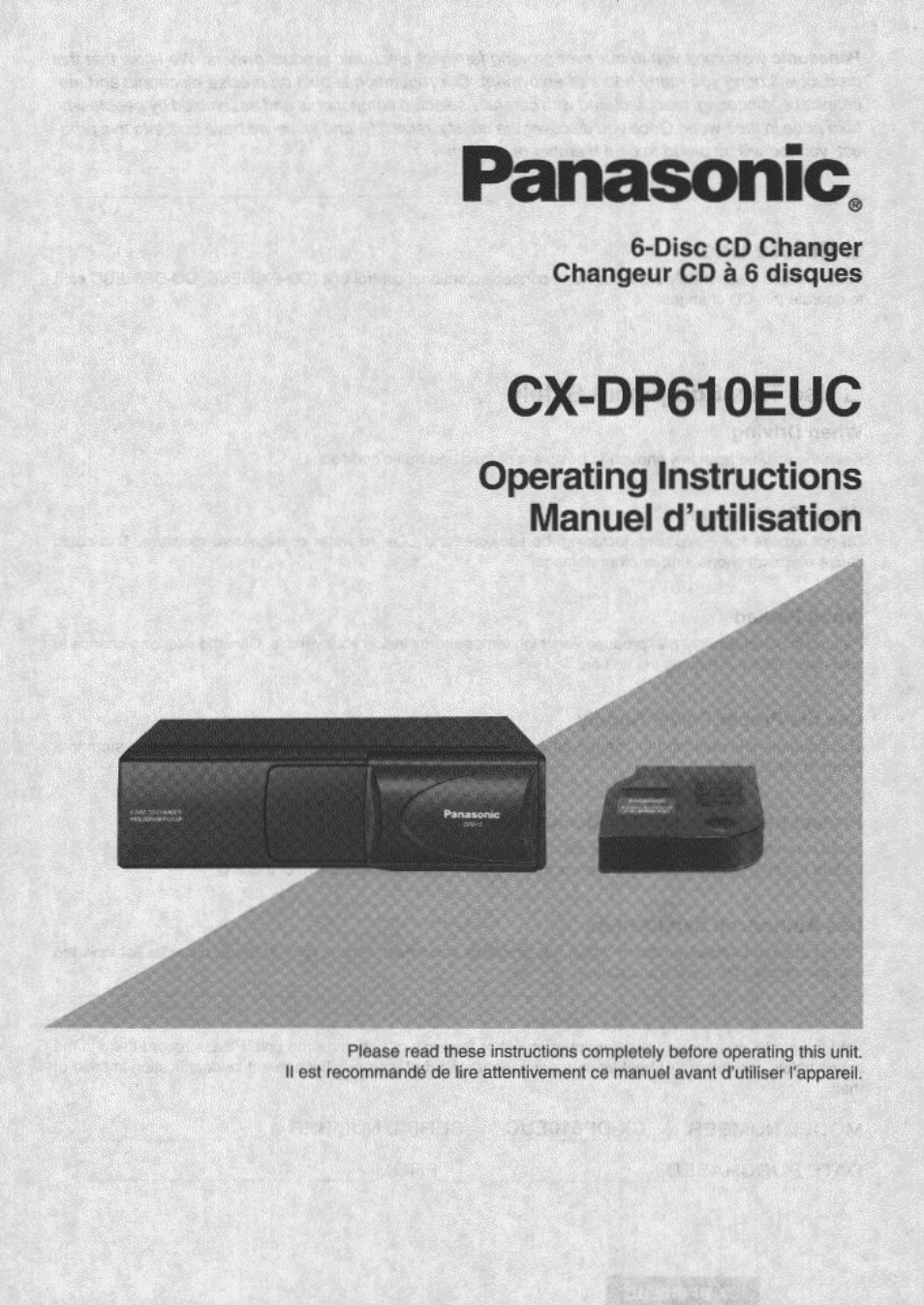 Panasonic CXDP610EUC Manuel d'utilisation | Pages: 36