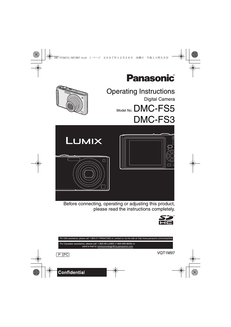 Panasonic DMC-FS3 Manuel d'utilisation | Pages: 120