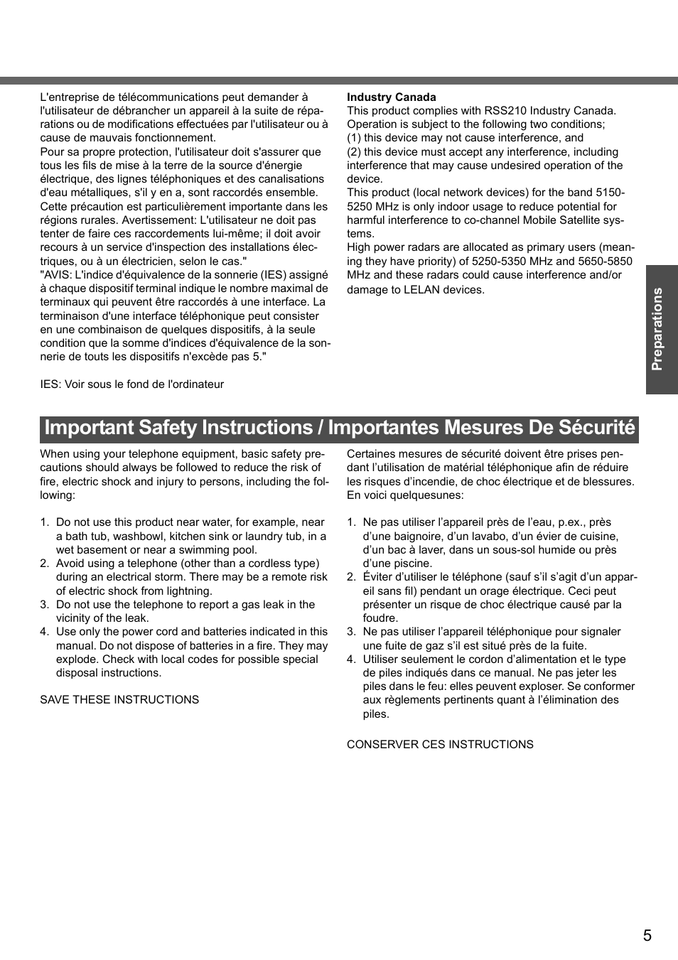 Panasonic CF-T4 Manuel d'utilisation | Page 5 / 56