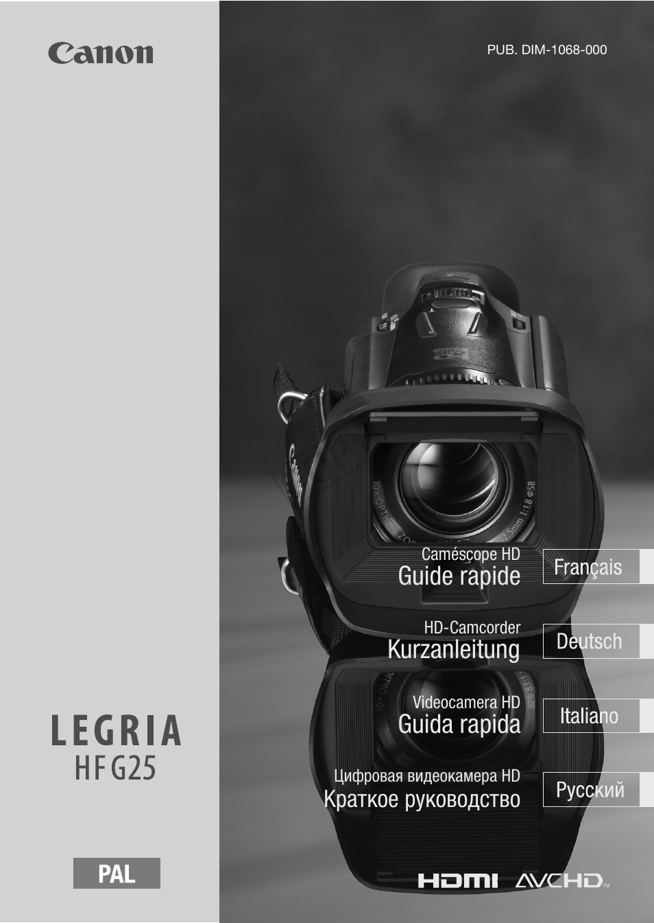 Canon LEGRIA HF G25 Manuel d'utilisation | Pages: 43