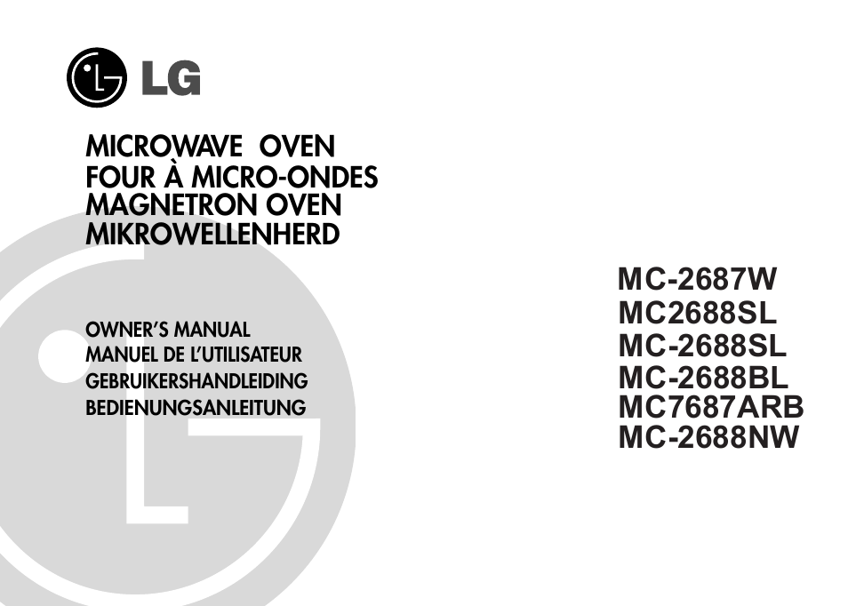 LG MC-2688NW Manuel d'utilisation | Pages: 36