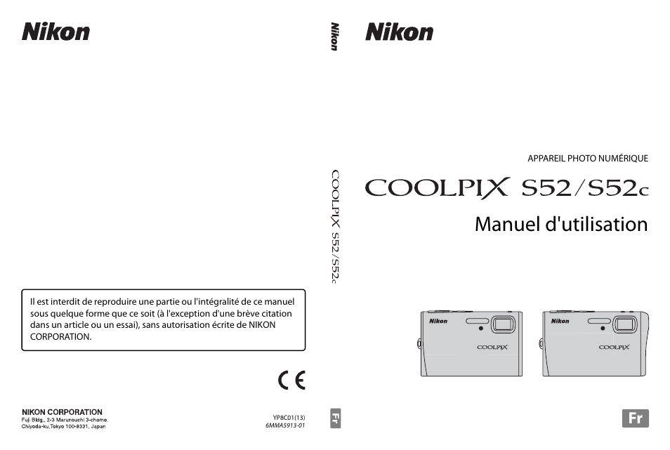 Nikon Coolpix S52c Manuel d'utilisation | Pages: 147