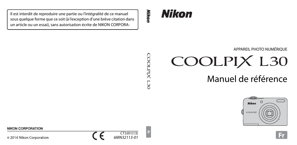 Nikon COOLPIX-L30 Manuel d'utilisation | Pages: 160