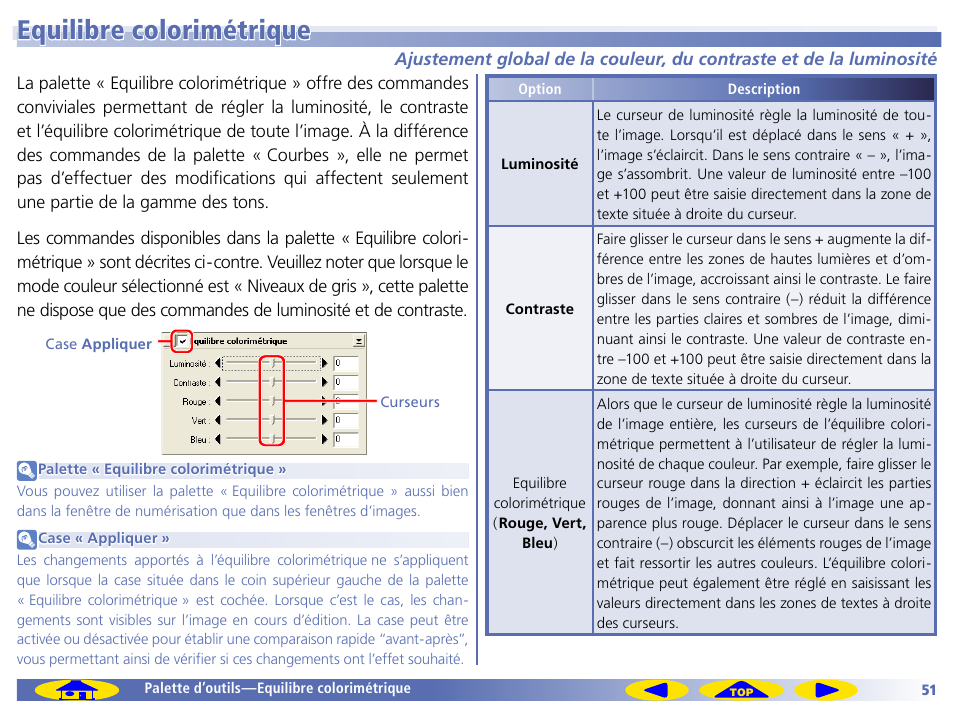 Equilibre colorimétrique | Nikon Scan Manuel d'utilisation | Page 51 / 139