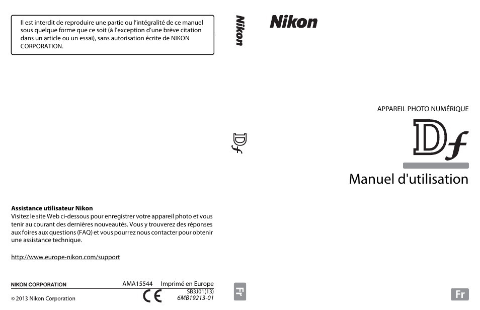 Nikon Df Manuel d'utilisation | Pages: 396