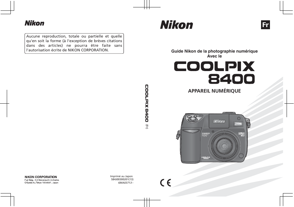 Nikon Coolpix 8400 Manuel d'utilisation | Pages: 170