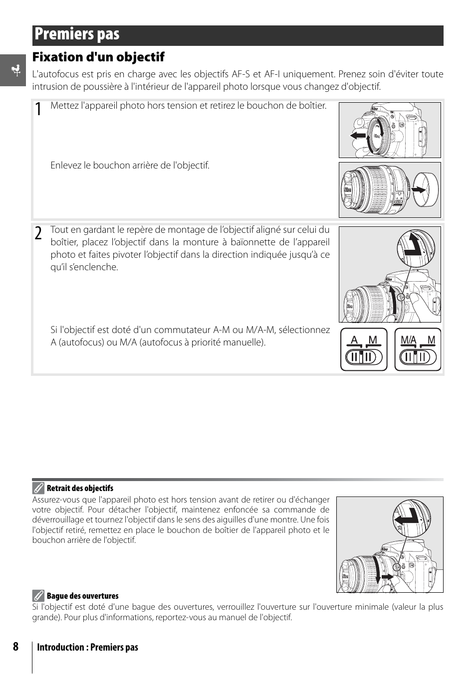 Premiers pas | Nikon D40 Manuel d'utilisation | Page 20 / 139