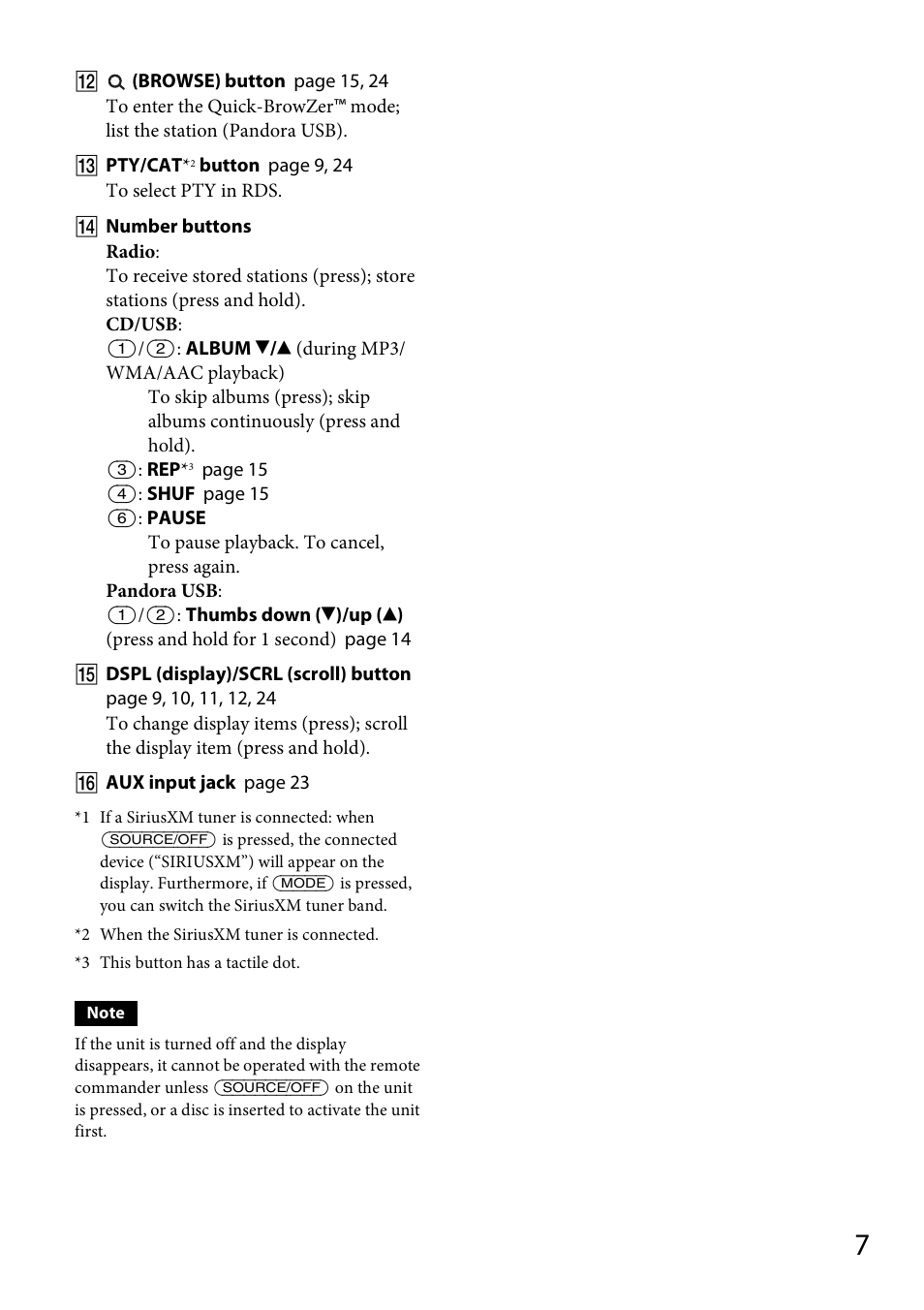 Sony CDX-GT565UP Manuel d'utilisation | Page 7 / 64