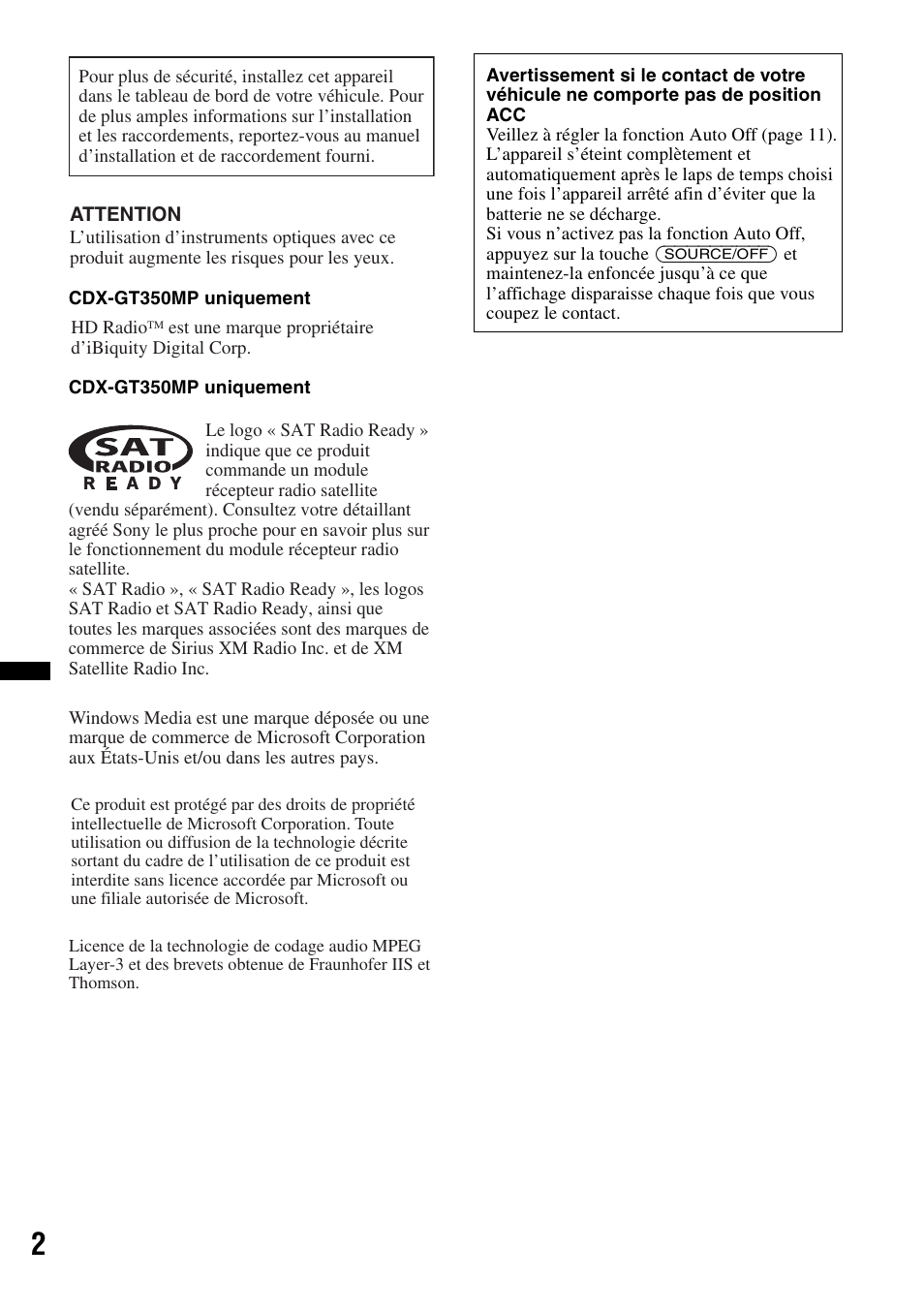 Sony CDX-GT250MP Manuel d'utilisation | Page 18 / 36