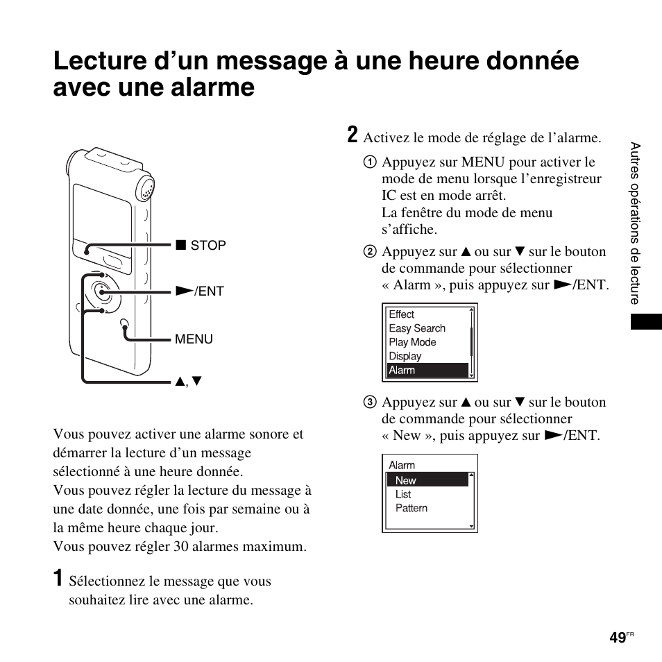 Sony ICD-UX200 Manuel d'utilisation | Page 49 / 128