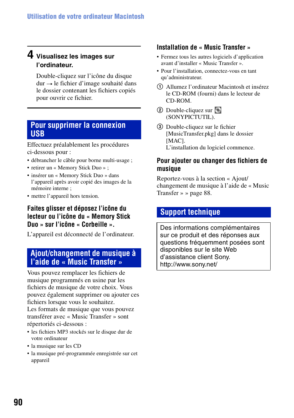Sony DSC-T20 Manuel d'utilisation | Page 90 / 122