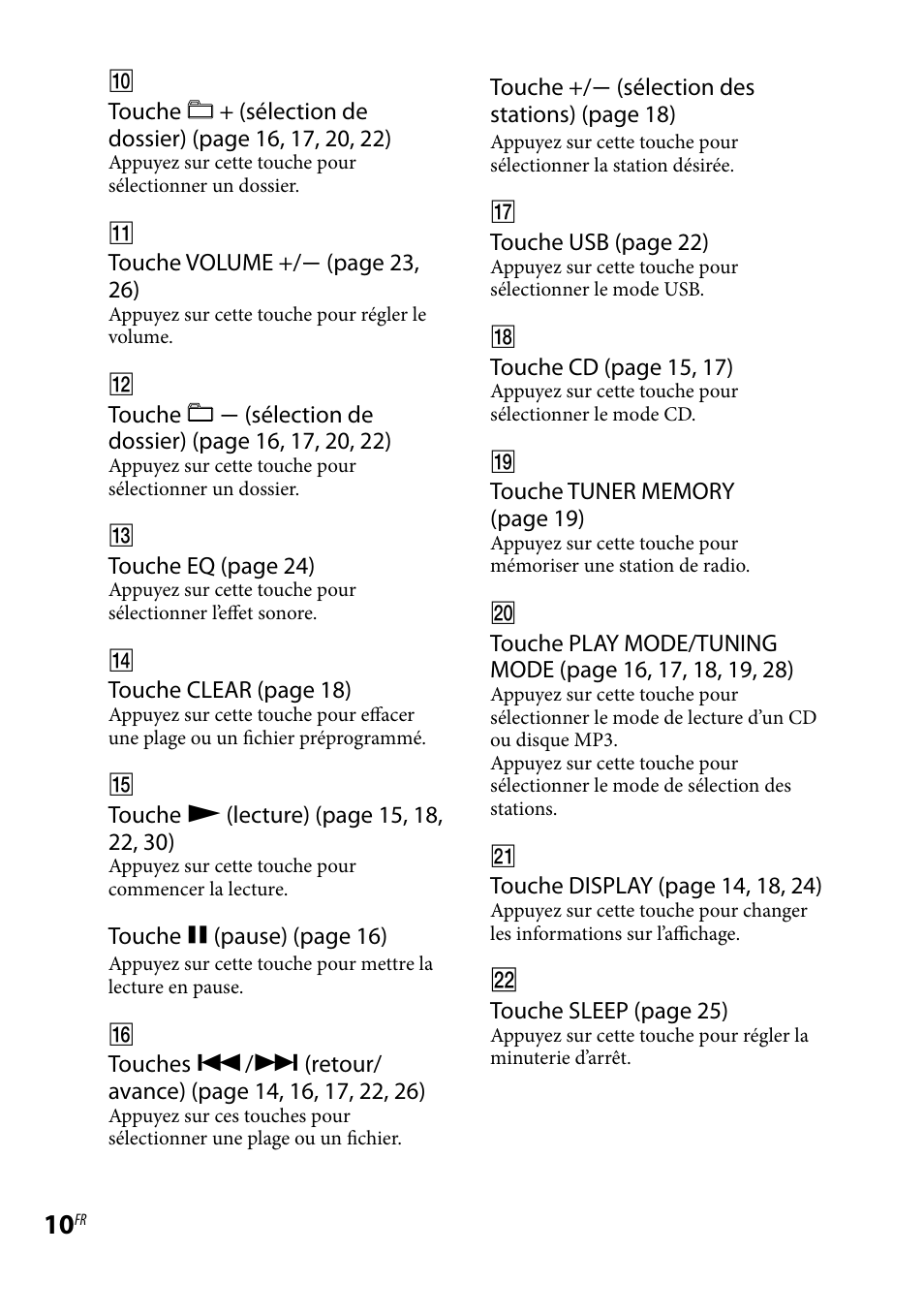 Sony MHC-EC69 Manuel d'utilisation | Page 10 / 44