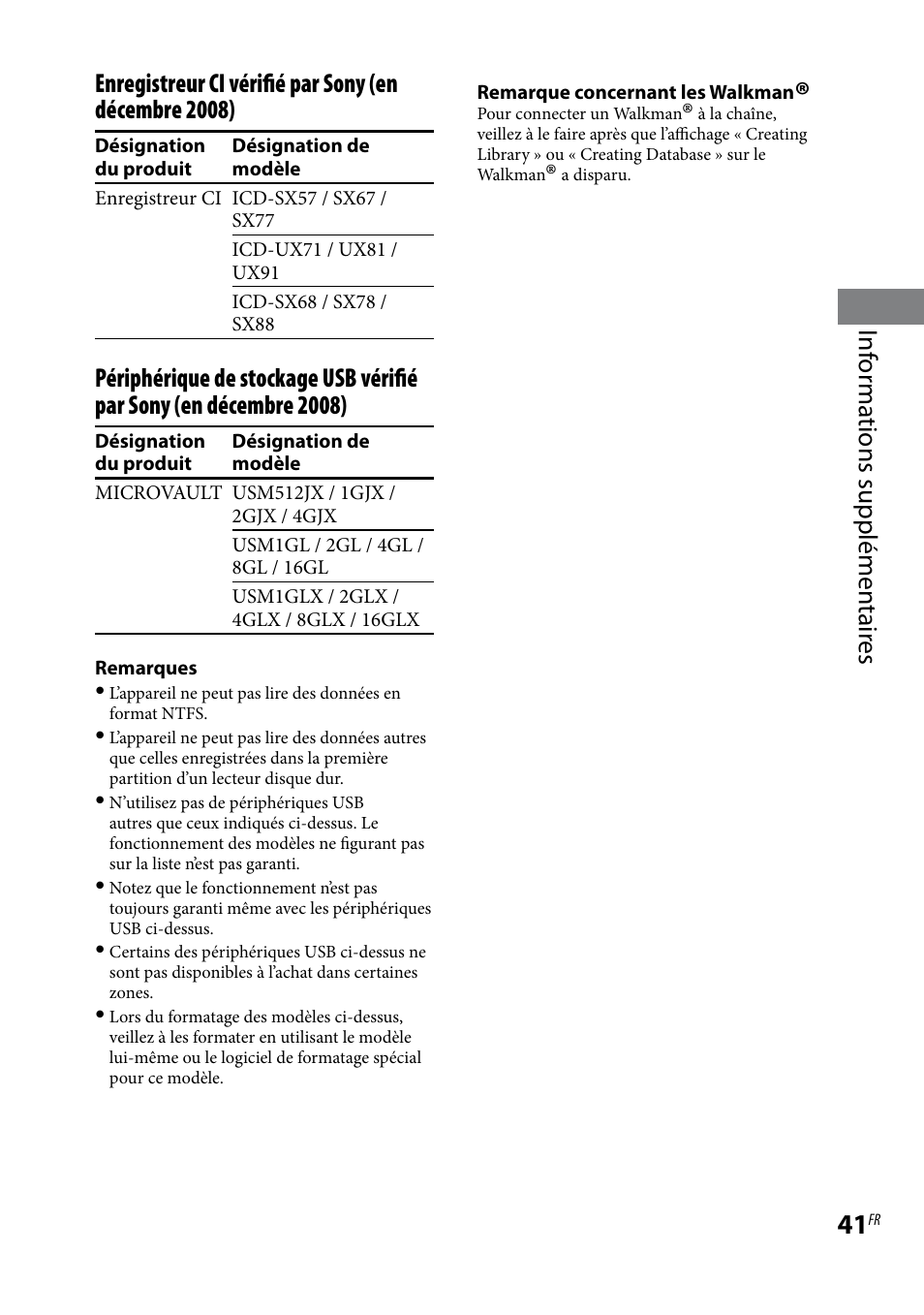 Sony MHC-EC69 Manuel d'utilisation | Page 41 / 44