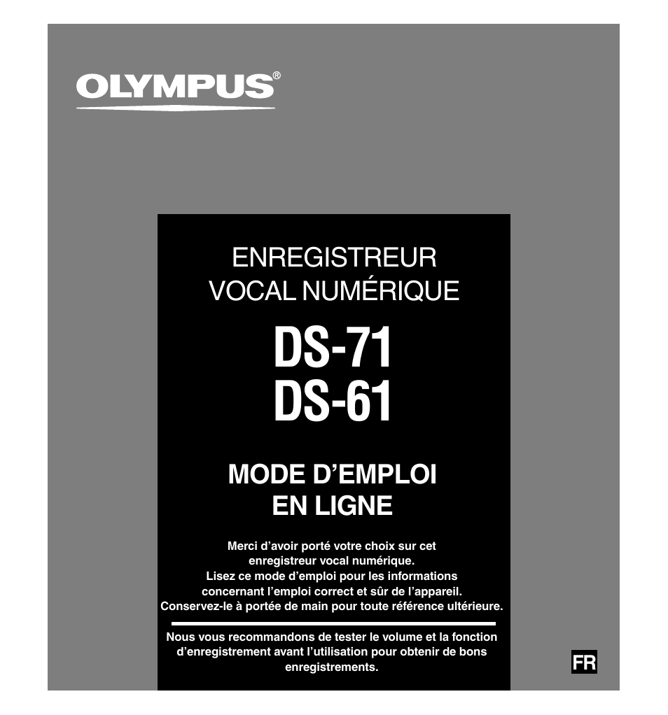 Olympus DS-61 Manuel d'utilisation | Pages: 171