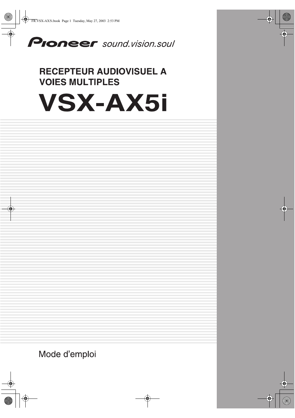 Pioneer VSX-AX5i-S Manuel d'utilisation | Pages: 116