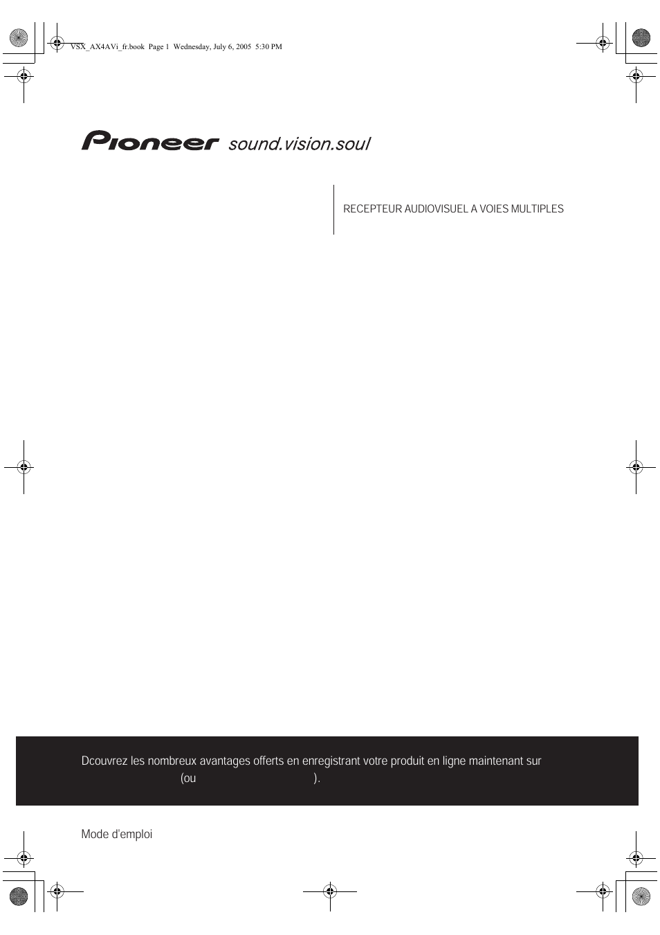 Pioneer VSX-AX2AV-S Manuel d'utilisation | Pages: 87