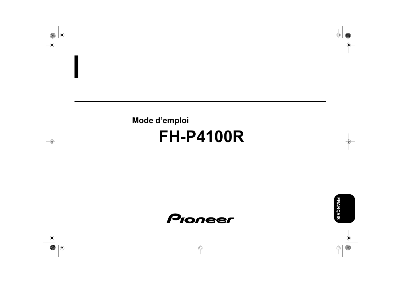 Pioneer FH-P4100R Manuel d'utilisation | Pages: 38