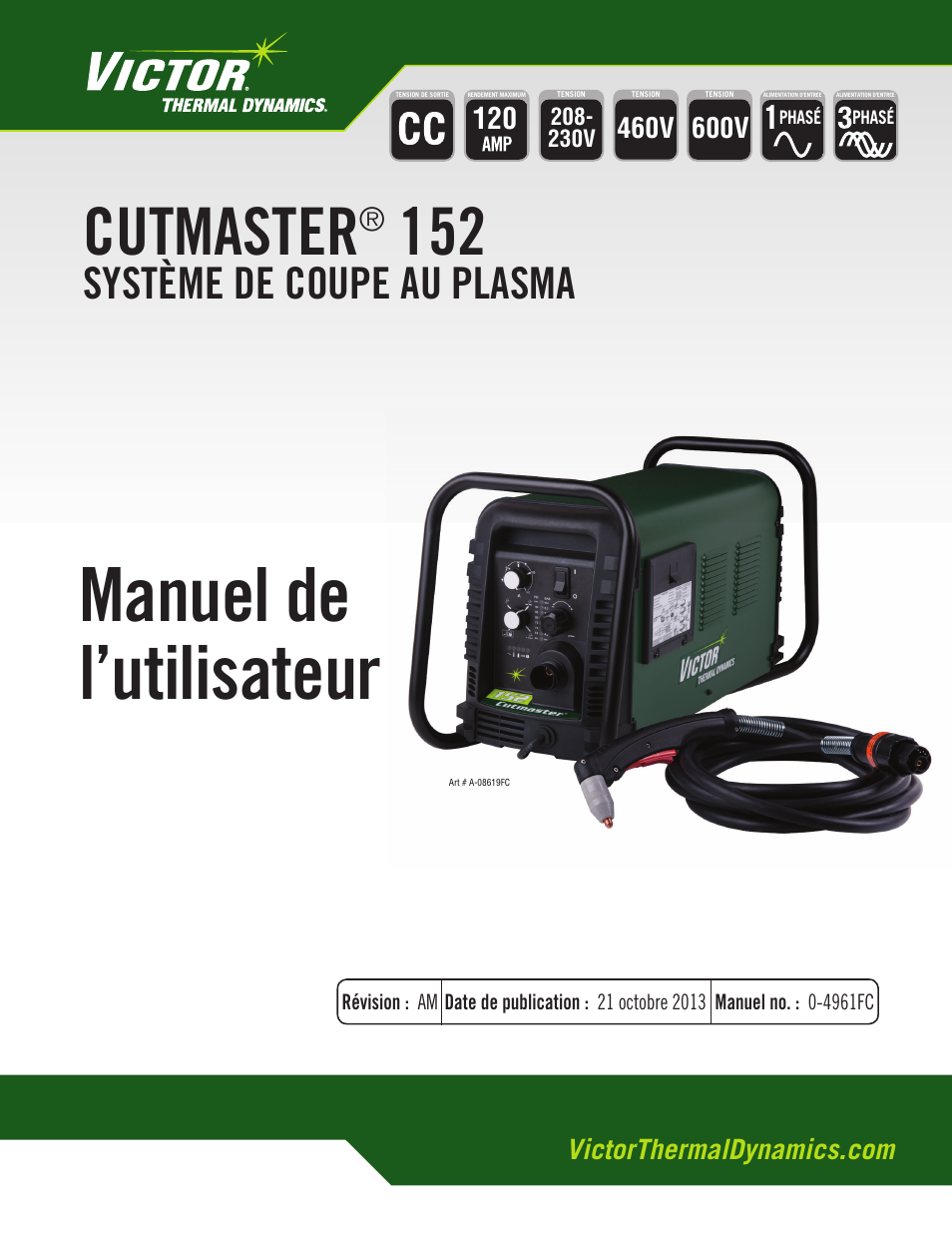 Tweco 152 CutMaster Manuel d'utilisation | Pages: 80