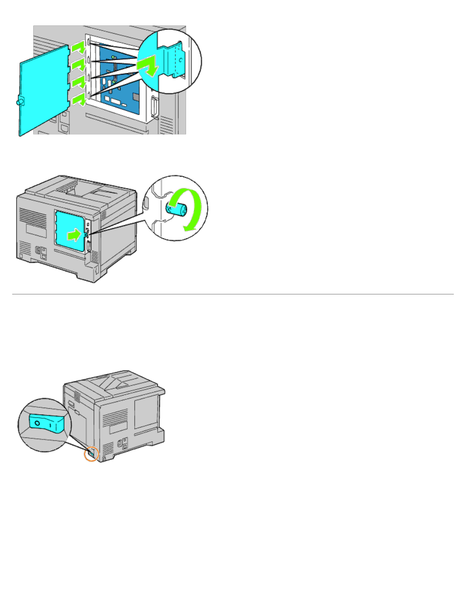 Démontage de l'adaptateur d'imprimante sans fil | Dell 5130cdn Color Laser Printer Manuel d'utilisation | Page 405 / 455