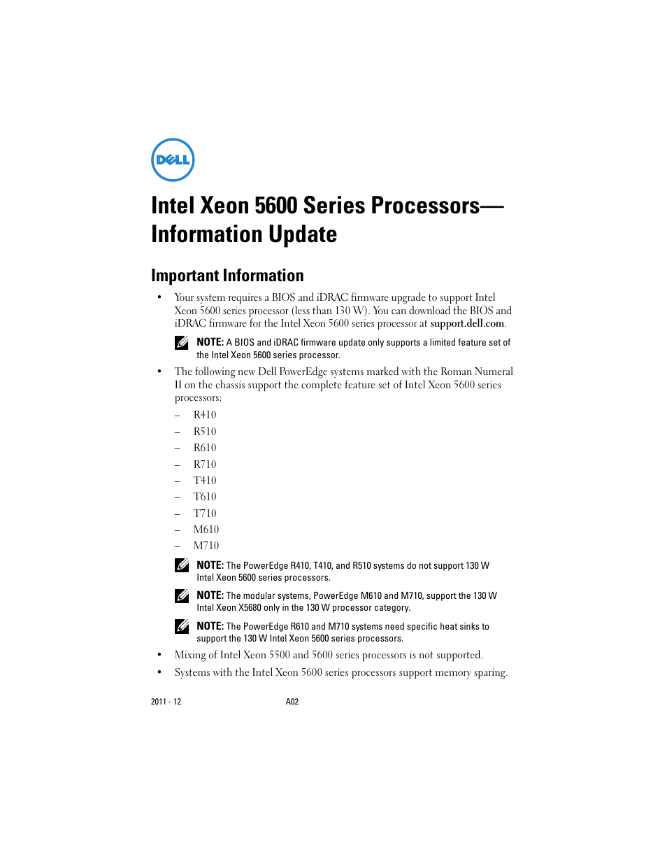 Dell POWEREDGE R610 Manuel d'utilisation | Pages: 38