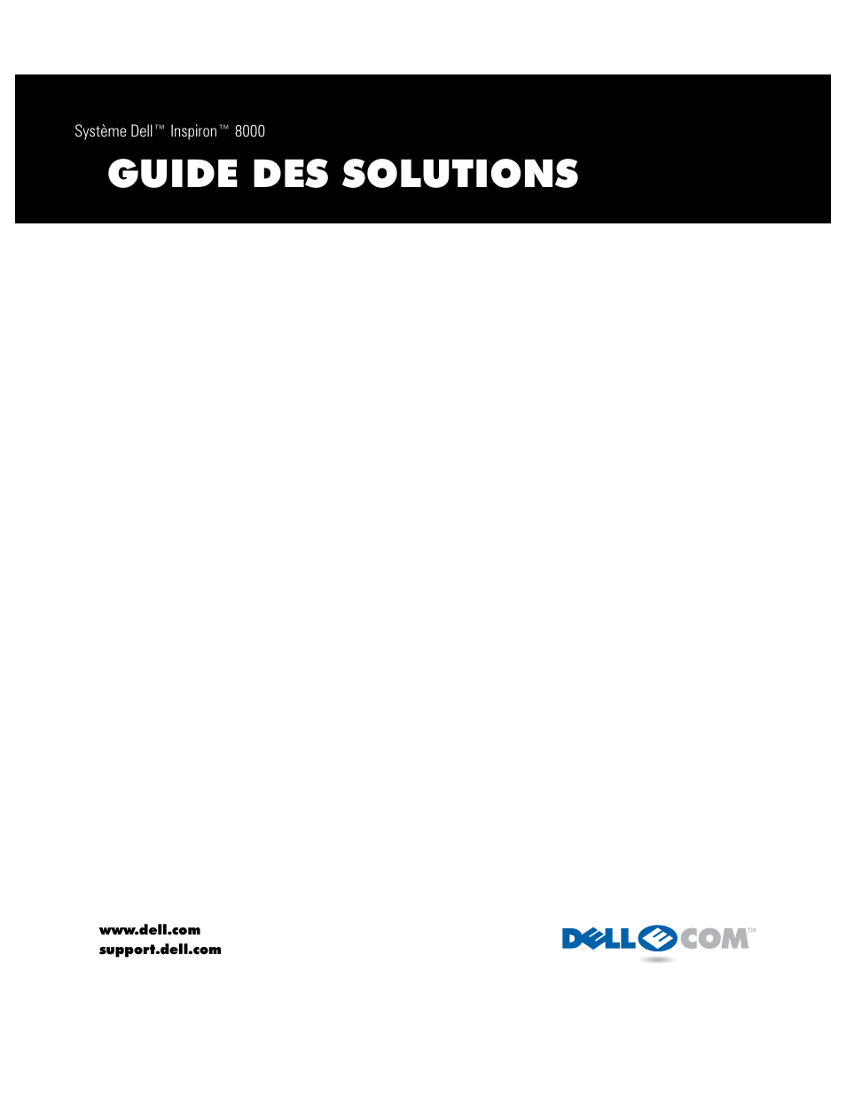 Dell Inspiron 8000 Manuel d'utilisation | Pages: 94