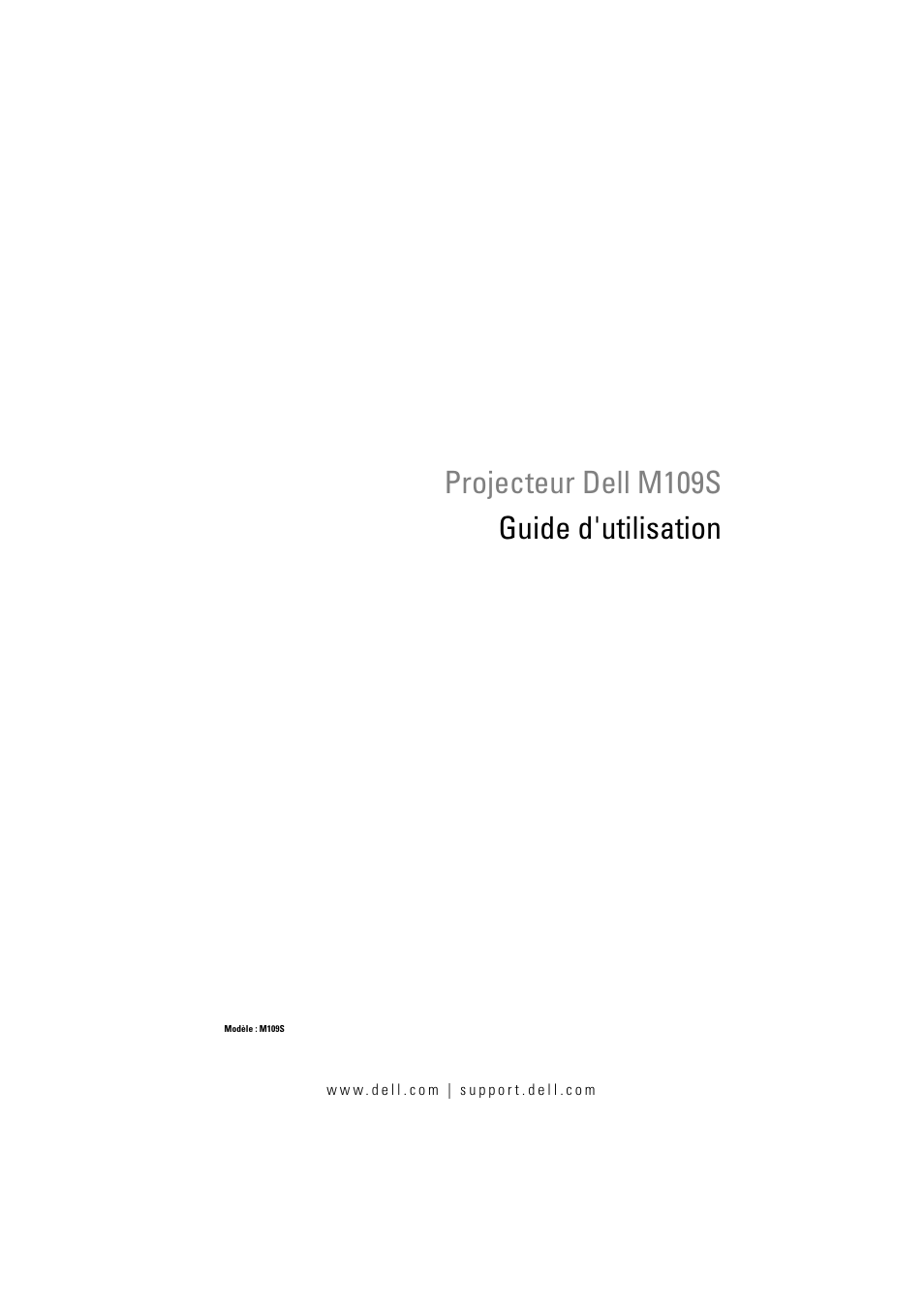 Dell M109S Projector Manuel d'utilisation | Pages: 36