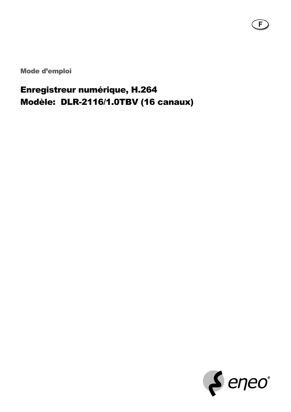 Eneo DLR-2116/4.0TBV Manuel d'utilisation | Pages: 98