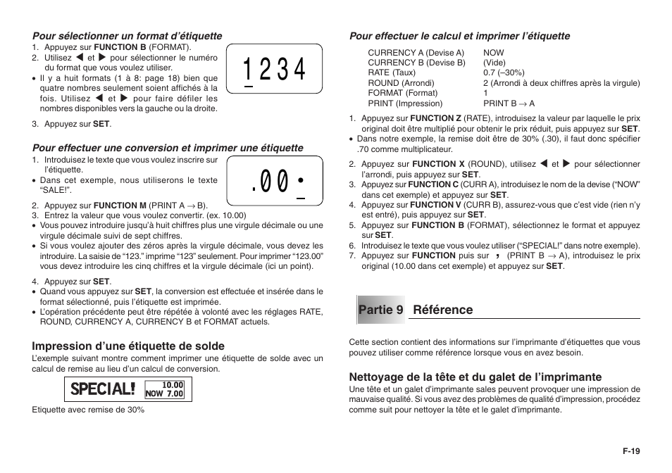 Partie 9 référence | Casio KL-100E Manuel d'utilisation | Page 20 / 26