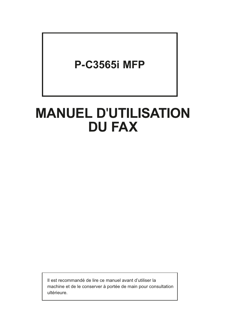 TA Triumph-Adler P-C3565i MFP Manuel d'utilisation | Pages: 191